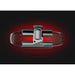 Top view render showing 360 degree light coverage radiating from the Vacu Activ Red Couch 360 Red Light Bed
