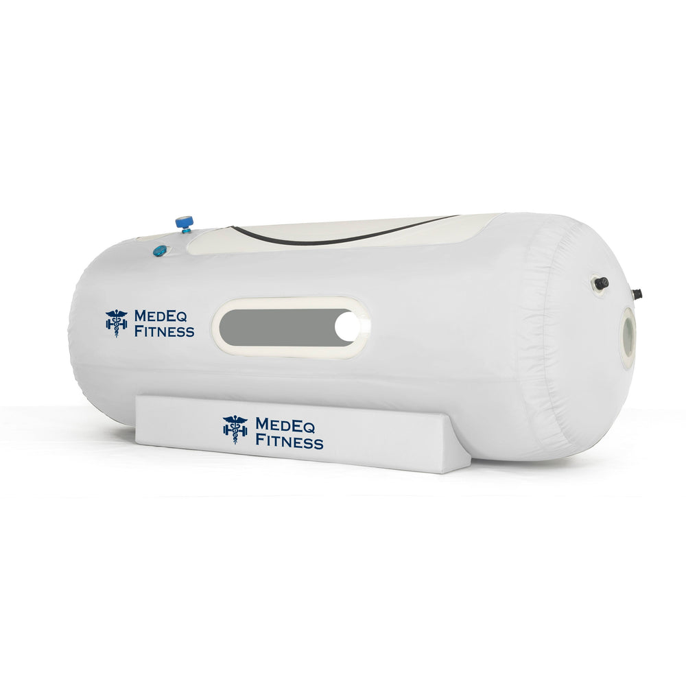MedEq TimeCapsule Air 1.5 soft-shell hyperbaric chamber, white, side view
