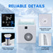 Reliable details graphic with four labelled callouts around the AMBOHR All-in Ice Bath Machine tub