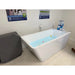 Showroom display of the AMBOHR All-in Ice Bath Systems tub with rubber ducks and the folded thermal cover