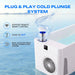 Plug and play overview listing ozone disinfection and 34°F cooling for the AMBOHR All-in Ice Bath System
