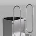 Bolted handrail brackets and tub rim detail on the ambohr Armor All-in cold plunge kit stainless steel shell
