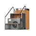 Slightly angled front hero shot of the ambohr Armor ArmorSteel CR cold plunge pool with steps, rails and chiller