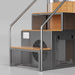 Digital temperature display, fan grille and vented cabinet on the AMBOHR Armor ArmorSteel CR Cold Plunge Tub step unit