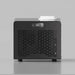 Front render of the black AMBOHR Mini Chiller Cold Plunge Cooler with white filter port and dark vent grille