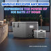 Bathroom scene pairing a grey plunge tub with the AMBOHR Mini Chiller Cold Plunge Tub Chiller for home recovery