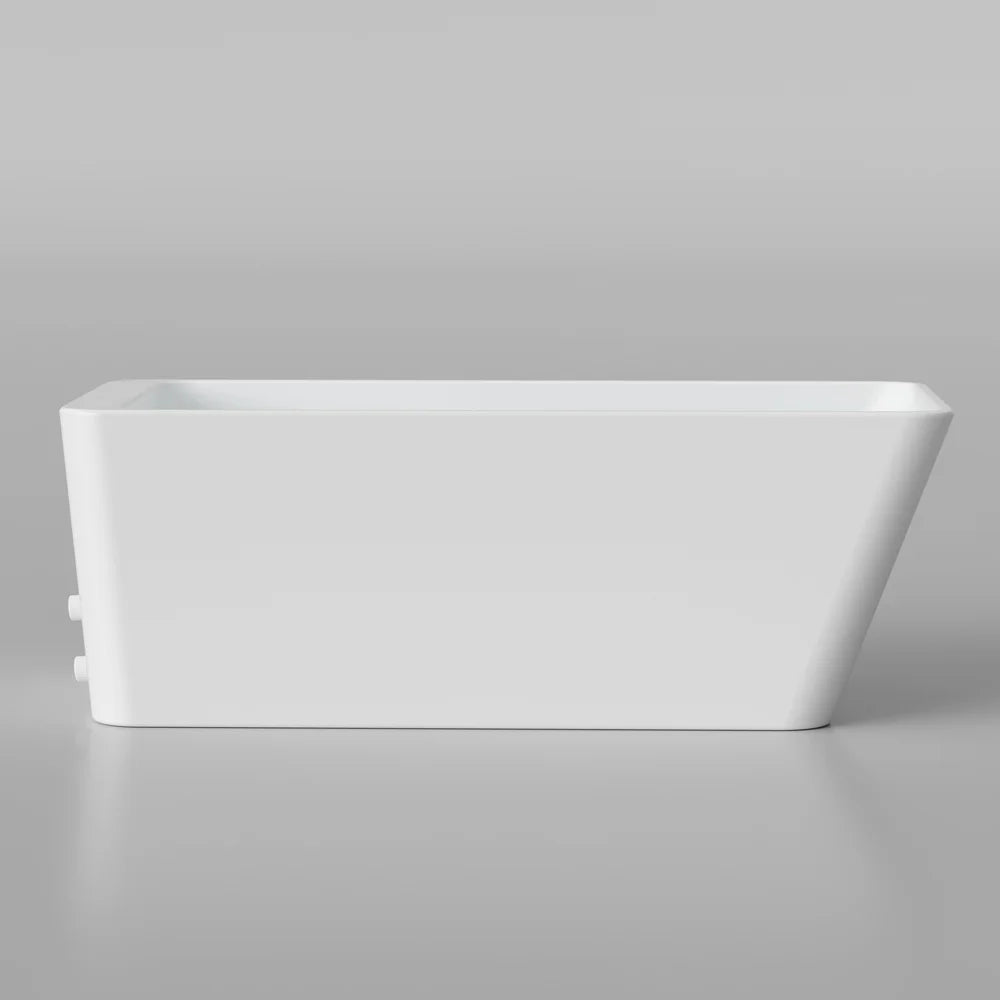 White acrylic tub-style plunge with side water ports ready for the AMBOHR Ultra Chiller Recovery Chiller hookup