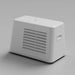 Rear angled view of the AMBOHR Ultra Chiller Heating Cooling Chiller showing louvered vent grille and top lid