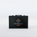 Closed black branded carry briefcase supplied with the America Cryo SubZero cryotherapy machine