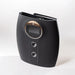 Angled view of the folded matte black shell, rose-gold screen ring and mist ports on the Galaxy Zero Atlas Touchscreen LED Therapy device