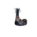 Angled view of the Vacu Activ Vibrashape Vibration Plate showing handlebars, touch screen and orange IR lamps