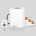 Complete Arctic White Titan Atlas Ice Bath bundle with covered tub, chiller and inflatable entry steps