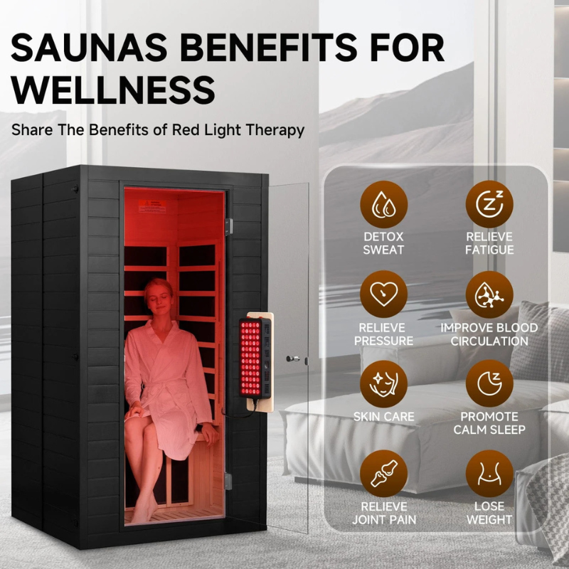 Neptune 1-2 Person Full Spectrum Red-Light Therapy Sauna