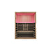 Interior of the Blisspod Milano 3 Person Sauna with full-width bench, twin backrests and wall heater panels