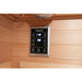 Soft touch panel showing 118 degrees and a 58 minute timer in the Blisspod Vienna RED Red Light Therapy Sauna