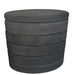 Six round black height pads stacked on white, included with the Cryo Innovations XR Cryochamber