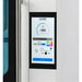 Door touchscreen on the Cryo Innovations XR Cryo Kiosk showing temperature dial, fan speed, LED colour wheel and music controls