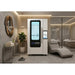 Spa room render with the Cryo Innovations XR Cryo Kiosk Whole Body Cryotherapy cabin lit beside a chaise lounge and towels