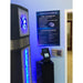 Printed user guidelines and contraindications boards beside Cryo Innovations XR Whole Body Cryotherapy Chambers