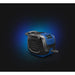Angled render of the Vacu Activ Cryo Flow Mini Cryo Machine glowing blue against a dark studio backdrop