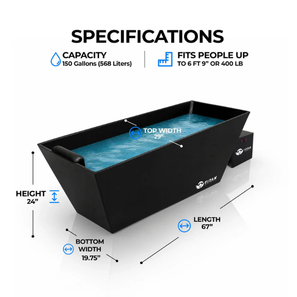 Apex Acrylic Cold Plunge Tub + Chiller Bundle (Black)