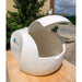 Open Dreampod Home Float Plus Flotation Tank on gas struts showing the polished empty interior cabin