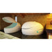 Lid raised on gas struts showing the water basin of a Dreampod Sport Float Tank beside a closed pod in a timber room