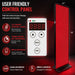 LCD timer display with RED and NIR buttons explained for the EXESAS 1008 LED 5040W Red Light Therapy Device