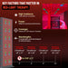 Irradiance readings and coverage areas at 3, 6, 9 and 12 inches for the EXESAS ELITE 1800PRO Full Body Red Light Panel