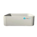 White rectangular inflatable tub of the Dreampod Home Float FLEX viewed straight on, showing textured PVC walls