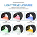 Wavelength chart comparing red, cycle, blue, green, flash and yellow modes of the Galaxy Zero Trinty LED Light Therapy Device