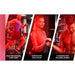 Three red-lit gym scenes promoting the EXESAS Full Body 4000W Red Light Therapy Panel for performance and skin