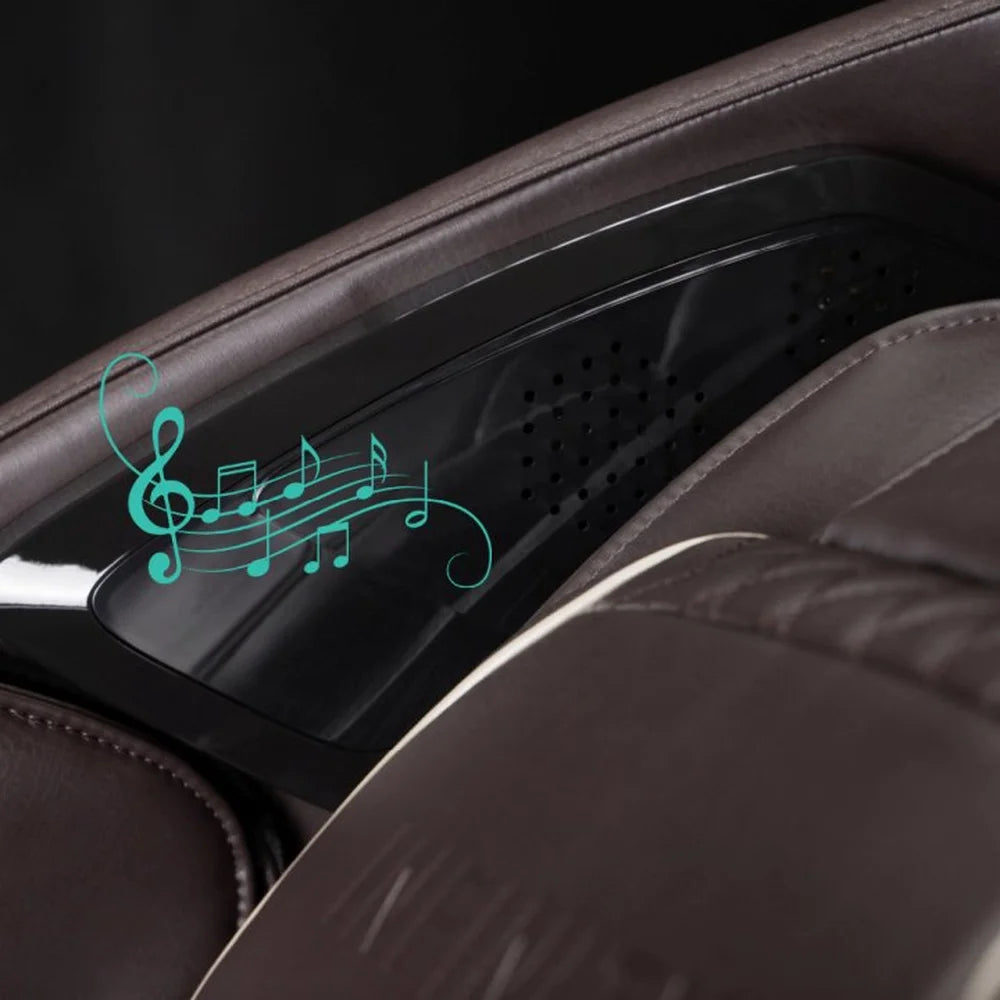 Perforated headrest speaker with music note graphic on the Infinity Massage Chairs Palisade Pro 4D Massage Chair