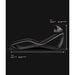 Side spec drawing marking 210,7 cm length and 106,8 cm height of the Vacu Activ Red Couch Oxy Oxygen Therapy Device