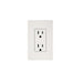 White duplex wall receptacle graphic showing the power outlet used by the Maxxus Bellevue 3 Person Sauna