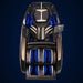 Overhead render of the Infinity Circadian DualFlex Chair with shoulder, arm and calf airbags glowing blue