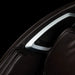 Chrome-trimmed mesh air ionizer panel on the brown leather shoulder of the Infinity Dynasty 4D