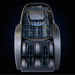 Blue measuring grid mapped over the backrest and leg rests of the Infinity Gen Max 4D Massage Chair during body scanning