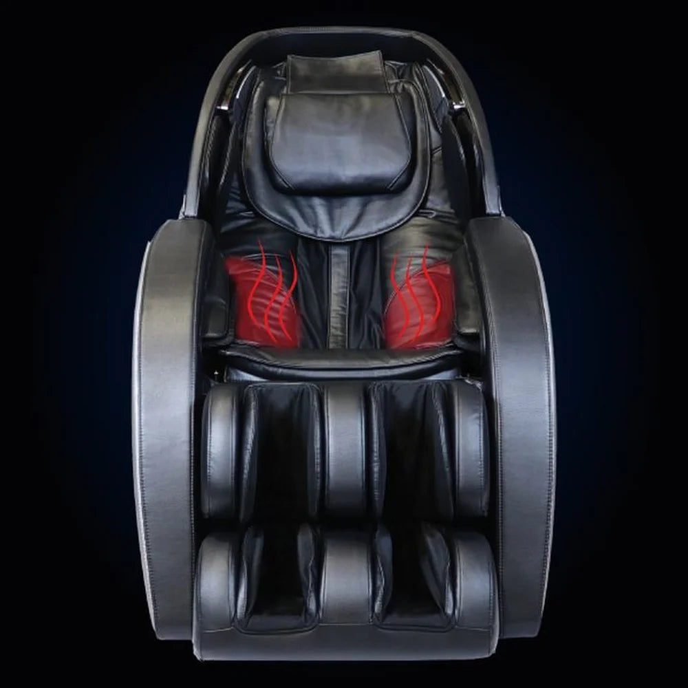 Red heat waves on the lower back pads of the Infinity Massage Chairs Gen Max 4D Massage Chair lumbar therapy