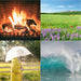 Fireplace, meadow, rain and ocean wave soundscapes offered through the Infinity Dynasty sound therapy