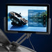 Mounted 10-inch tablet on the Infinity Serenza Flex 4D Chair displaying manual technique and 4D intensity controls