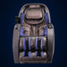 Purple-lit airbags at shoulders, arms, calves and feet of the Infinity Palisade 4D Max showing compression zones