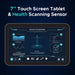 Health scanning display with blood oxygen, heart rate and fatigue readings on the Infinity Massage Chairs Sensation 4D DualFlex Massage Chair tablet