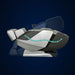 Teal track line tracing the neck-to-glutes flexing L-track along the reclined Infinity Sensation 4D DualFlex Recliner