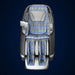 Blue scanning grid mapped over the backrest and legrest of the Infinity Massage Chairs Sensation 4D DualFlex Massage Chair
