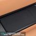 Recessed wireless charging pad in the tan armrest tray of the Infinity Serenza Flex 4D Zero Gravity Massage Chair