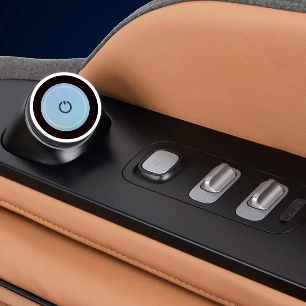 Illuminated Smart Dial and armrest control buttons on the Infinity Serenza Flex 4D Zero Gravity Massage Chair