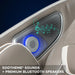 Illuminated speaker grille with music notes for SootheMe sound therapy on the Infinity Serenza Flex 4D Massage Chair
