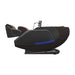 Infinity Serenza Flex 4D Chair reclined flat in deep zero gravity position with legs raised and tablet arm folded