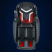 Red heat zones at the lumbar panel and foot wells of the Infinity Massage Chairs Sovana 4D DualPro